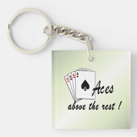 Aces Above the Rest Green Sleutelhanger (Voorkant)