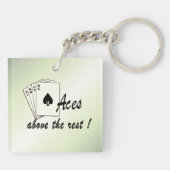 Aces Above the Rest Green Sleutelhanger (Achterkant)