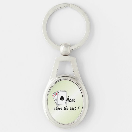 Aces Above the Rest Green Sleutelhanger (Voorkant)