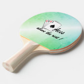 Aces Above the Rest Green Tafeltennisbatje (Voorkant Gekanteld)