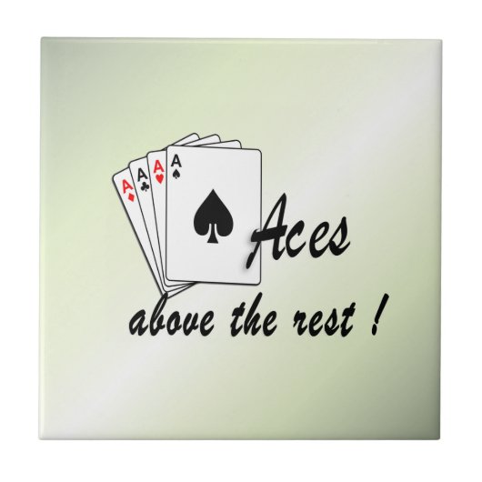 Aces Above the Rest Green Tegeltje (Voorkant)