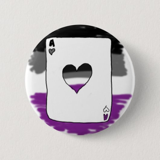 "Aces" Asexual Pride Button (Voorkant)
