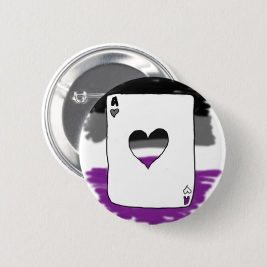 "Aces" Asexual Pride Button (Voorkant /achterkant)