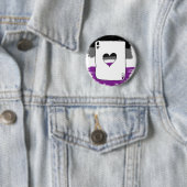 "Aces" Asexual Pride Button (In situ)