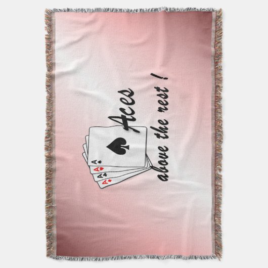 Aces boven de Rest Roze Deken (Voorkant Verticaal)