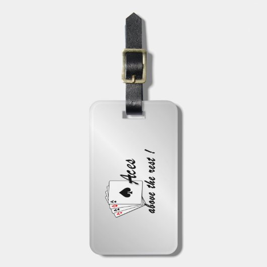 Aces boven de Rest Silver Bagagelabel (Voorkant verticaal)