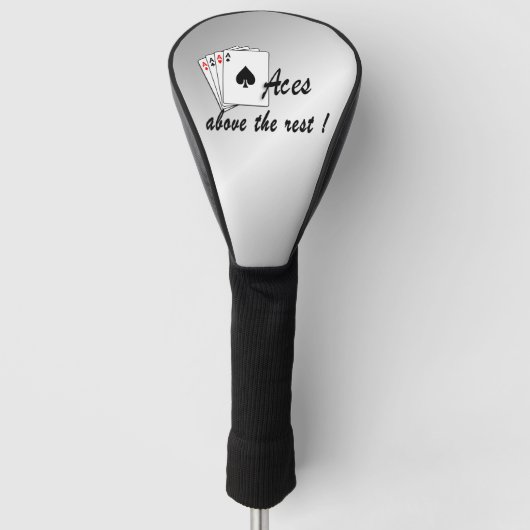 Aces boven de Rest Silver Golfheadcover (Voorkant)