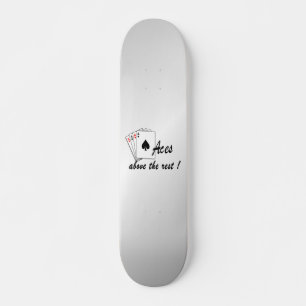 Aces boven de Rest Silver Round Pillow Persoonlijk Skateboard
