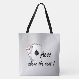 Aces boven de Rest Silver Tote Bag