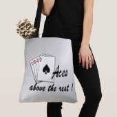 Aces boven de Rest Silver Tote Bag (Dichtbij)