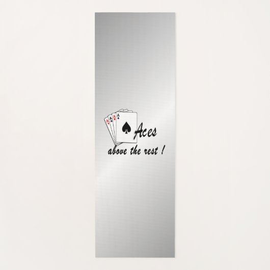 Aces boven de Rest Silver Yogamat (Voorkant)