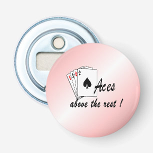Aces boven het Rest Red Button Flesopener