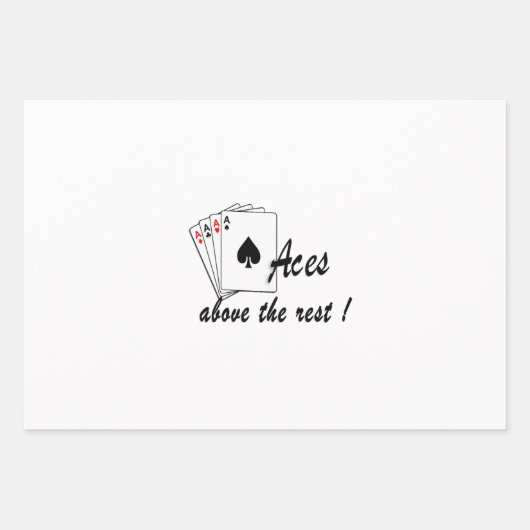 Aces boven het Rest White Inpakpapier Vel (Voorkant 3)