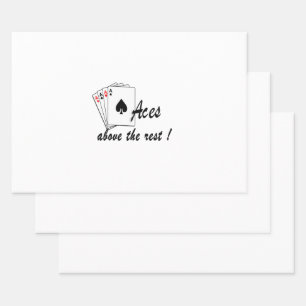 Aces boven het Rest White Inpakpapier Vel