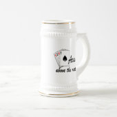 Aces boven het rustglas bierpul (Voorkant rechts)