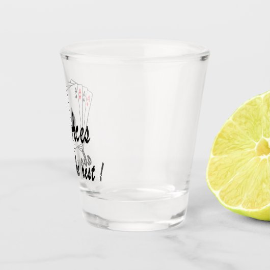 Aces boven het rustglas shot glas (Rechts)