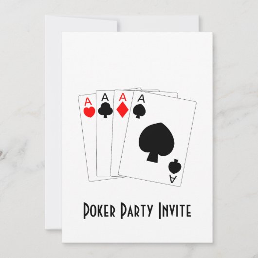 Aces Design Poker Party Kaart (Voorkant)
