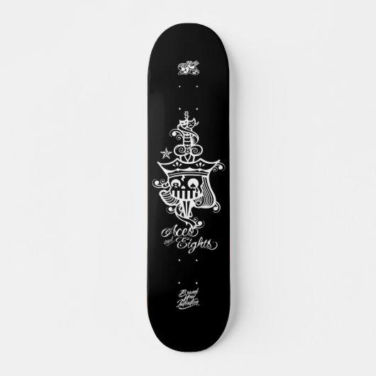 Aces en gewichten (de hand van het dode man) skateboard (Voorkant)