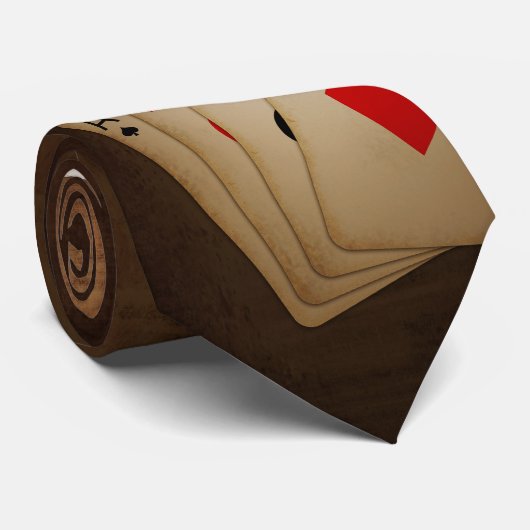 Aces High Casino Gambling Necktie Design Stropdas (Opgerold)