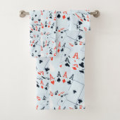 Aces in een gelaagd patroon, bad handdoek (Insitu)