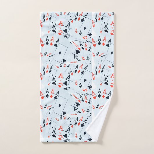 Aces in een gelaagd patroon, bad handdoek (Handdoek)