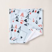 Aces in een gelaagd patroon, bad handdoek (Wasdoekje)