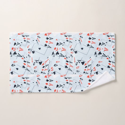 Aces in een gelaagd patroon, bad handdoek (Handdoek)