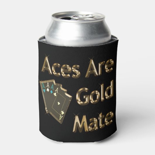 Aces is gouden maffia Golden poker design; Blikjeskoeler (Blikje Voorkant)