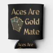 Aces is gouden maffia Golden poker design; Blikjeskoeler (Voorkant)