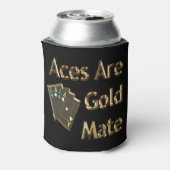 Aces is gouden maffia Golden poker design; Blikjeskoeler (Blikje Achterkant)