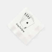Aces Kaarten Aangepaste naam Servet (Hoek)
