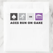 Aces lopen op Cake Sticker (Tas)