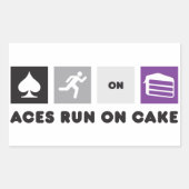 Aces lopen op Cake Sticker (Voorkant)