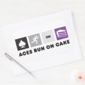 Aces lopen op Cake Sticker (Envelop)