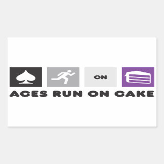 Aces lopen op Cake Sticker