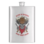 Aces N Eight Dead Man Hand Cowboy Skull Flacon (Voorkant)