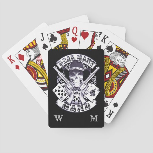 Aces N Eight Dead Man Personal Monogram Pokerkaarten (Achterkant)