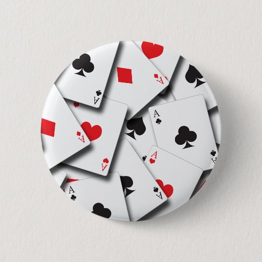 ACES PLAYCARDS RONDE BUTTON 5,7 CM (Voorkant)
