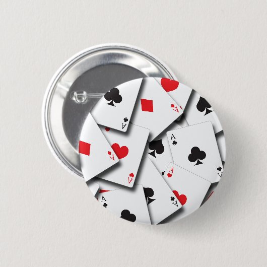ACES PLAYCARDS RONDE BUTTON 5,7 CM (Voorkant /achterkant)