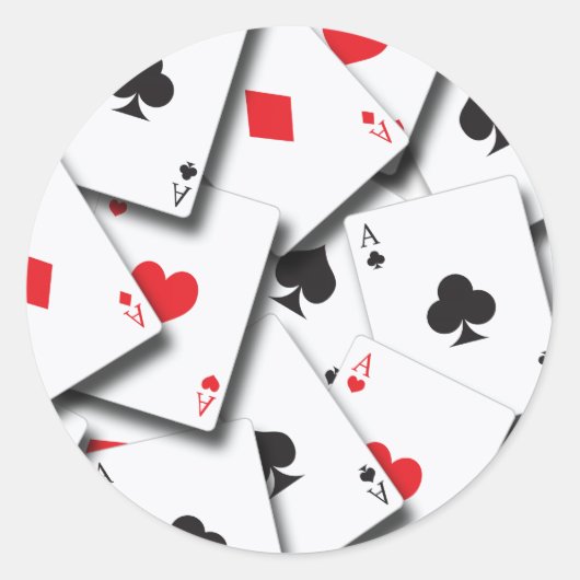ACES PLAYCARDS RONDE STICKER (Voorkant)