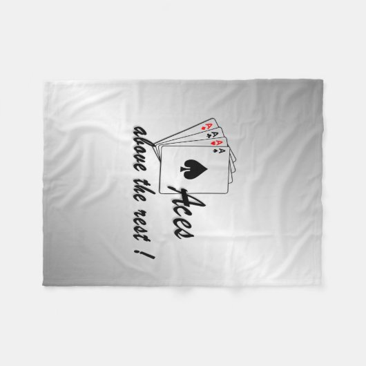 Aces Poker Hand Fleece Deken (Voorkant (Horizontaal))