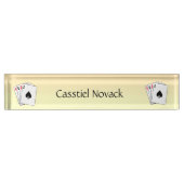 Aces Poker Hand Personal Naambordje (Voorkant)