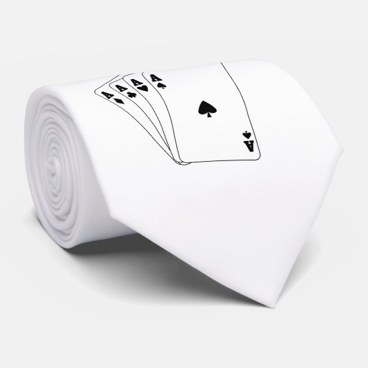 Aces Poker Hand Stropdas (Opgerold)