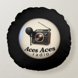 Aces retro rond kussen