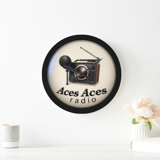 Aces retro wandklok (Huis)