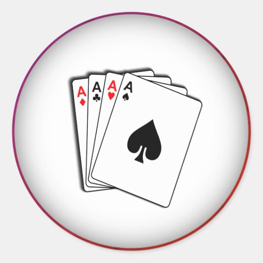 Aces Ronde Sticker (Voorkant)