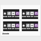 Aces Run Op Cake Sticker Donker (Vel)