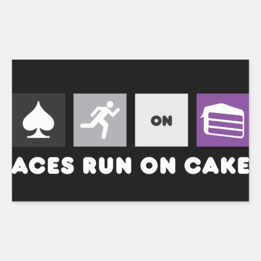 Aces Run Op Cake Sticker Donker (Voorkant)