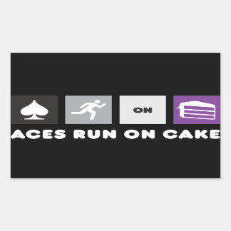 Aces Run Op Cake Sticker Donker
