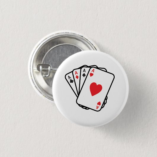 Aces Simple Logo Pin Ronde Button 3,2 Cm (Voorkant /achterkant)
